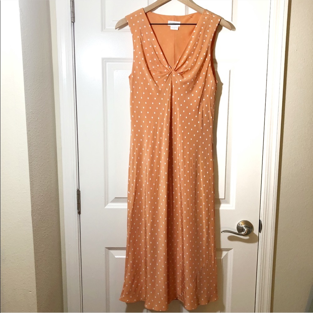 Liz Claiborne Silk Maxi dress Peach 12